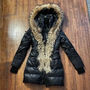 Nicole Benesti winter coat with fur